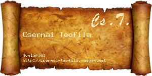 Csernai Teofila névjegykártya